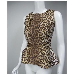 Kate Spade leopard peplum top